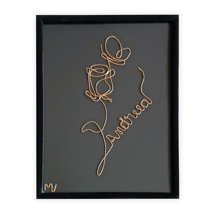 Tablou personalizat, 15x20 cm - Andreea - floare