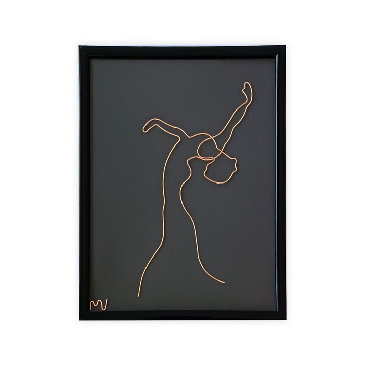 Tablou placat cu aur, Balerina, 18x24cm