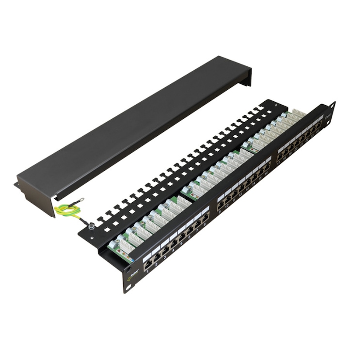 Patch Panel, Pulsar, RP-F24V6, 24 порта, FTP Cat 6, 1U
