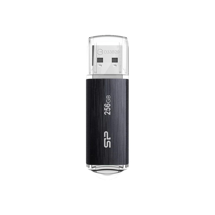 Stick memorie Blaze B02, Silicon Power, 256 GB, USB 3.2, Negru