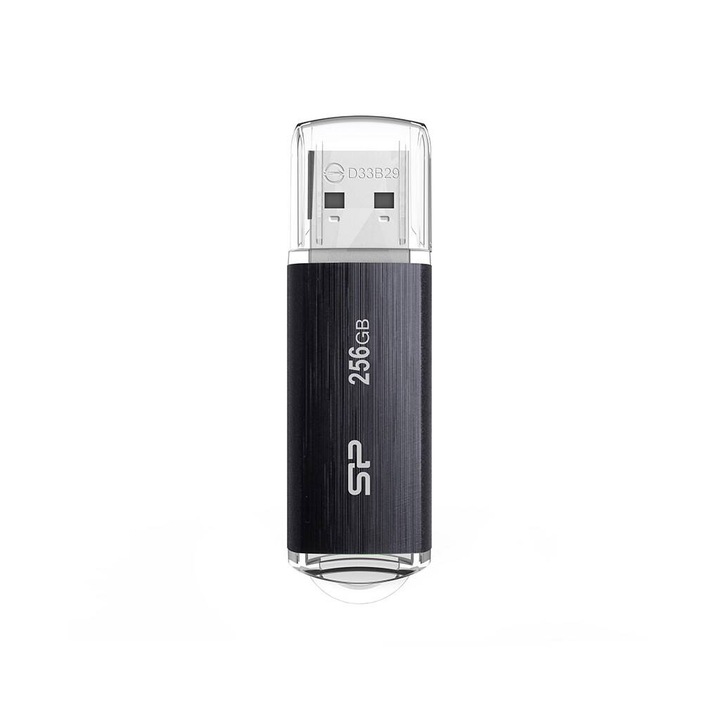 Stick memorie Blaze B02, Silicon Power, 256 GB, USB 3.2, Negru