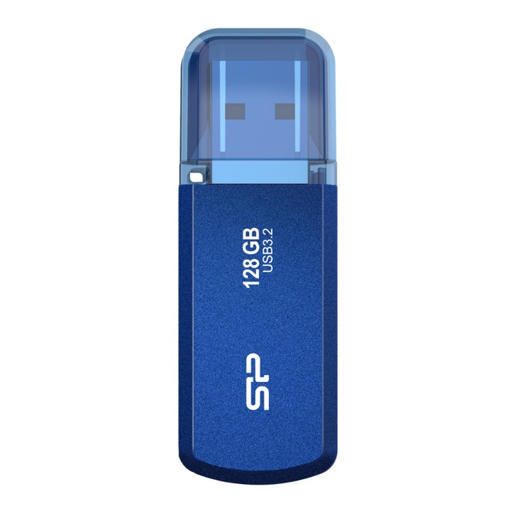 Stick memorie Helios 202, Silicon Power, USB 3.2, 128 GB, Albastru