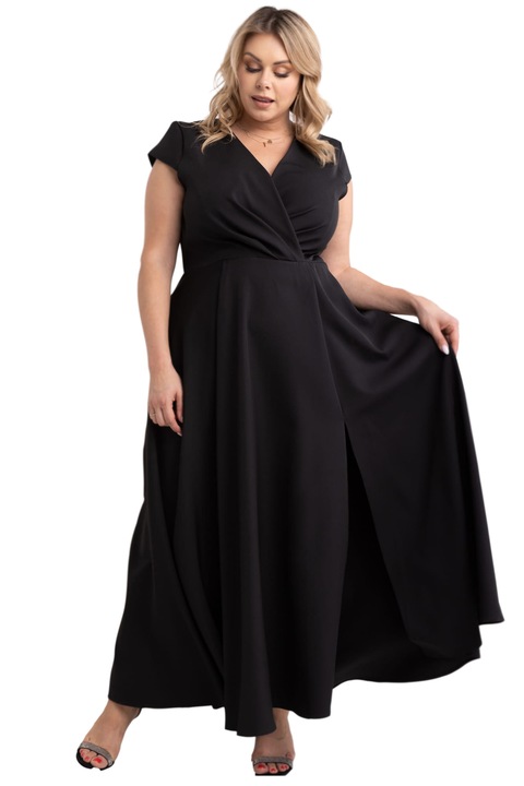 Rochie Karko, Poliester, Negru, Negru