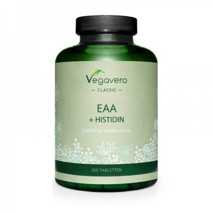 Supliment alimentar, Vegavero, EAA+ Histidina, Aminoacizi esentiali + Histidina, 300 tablete, 100% Vegan