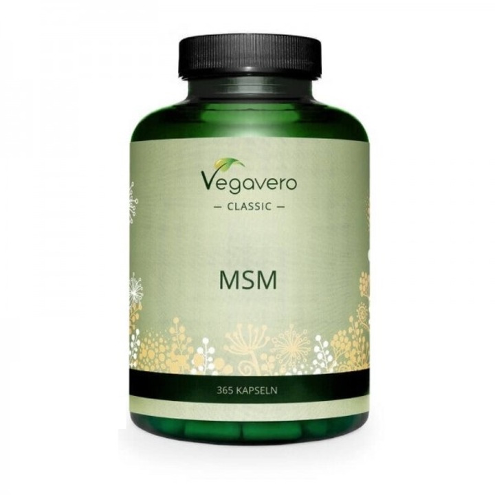 Supliment alimentar, Vegavero, MSM, metil-sulfonil-metan, 365 capsule, 100% vegan