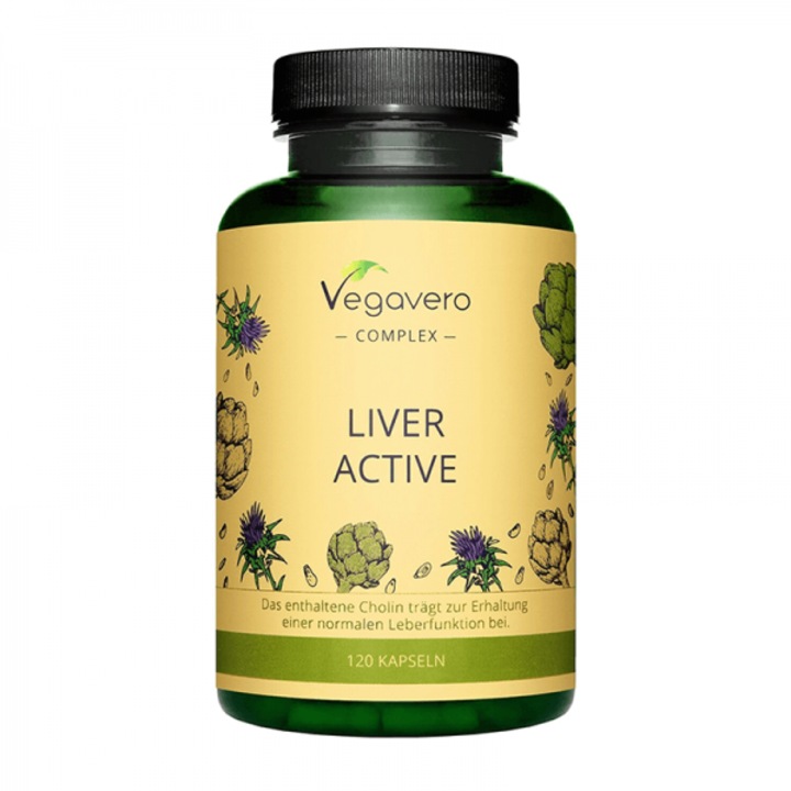 Supliment alimentar, Vegavero, Liver Active Complex, Amestec de plante pentru ficat, 90 capsule, 100 Vegan
