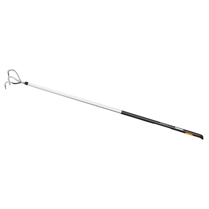 Cultivator Xact, 3 degete, Fiskars, Inox, Negru