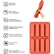 Set 2 forme biscuiti, ComResi®, Silicon, Rosu