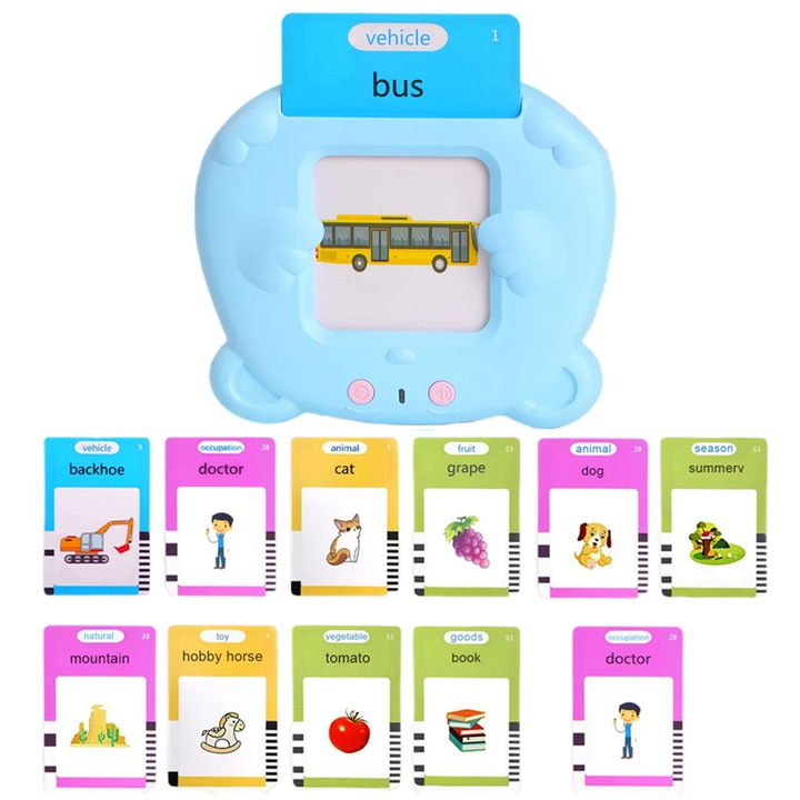 Jucarie educativa Montessori, Ronyes® Copii Mici de Invatare Jucarie Machine, Potrivit pentru 1+ ani, Albastru