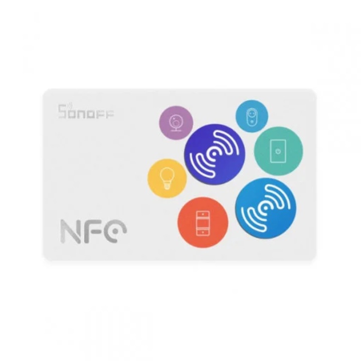 Eticheta NFC autoadeziva NFC-Tag Sonoff, reinscriptibil, 10.000 de citiri si scrieri - 6920075778083