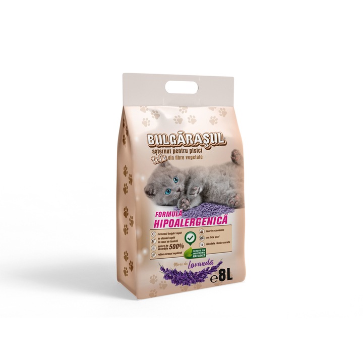 Higiénikus alom macskáknak tofu, levendulával 8L