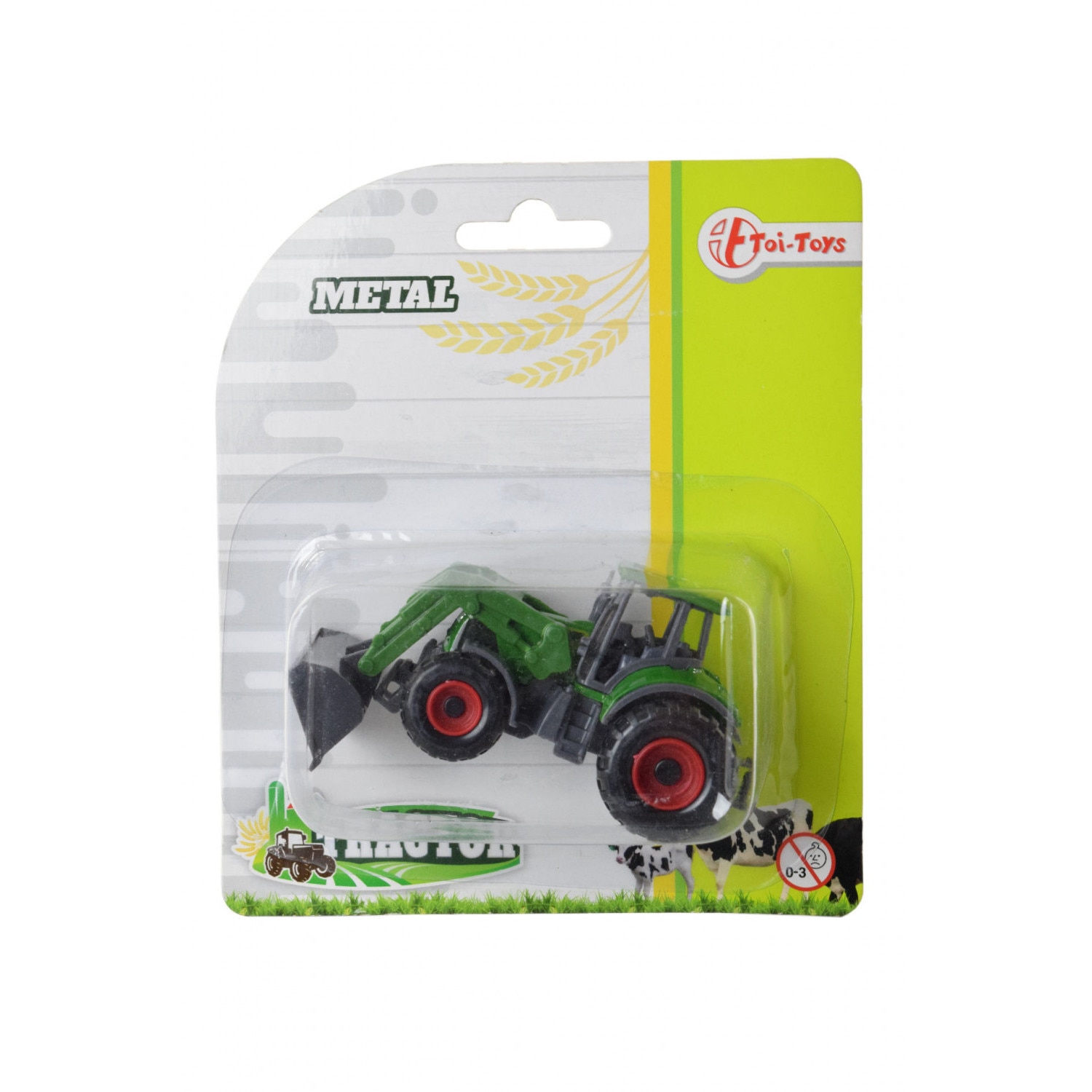 Играчка трактор Toi-Toys Green Metal Grab, см
