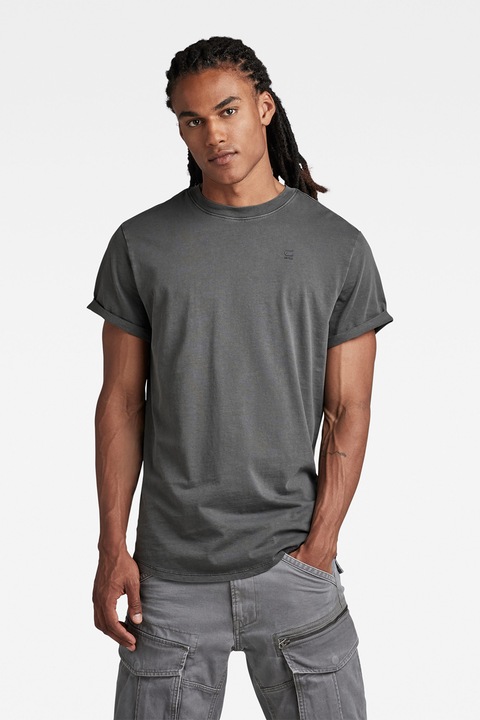 G-STAR, Тениска от органичен памук Lash, Tъмносив