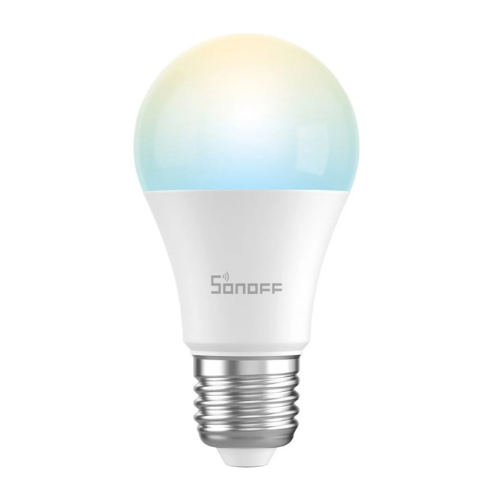 Bec inteligent LED B02-BL-A60, Sonoff, Wi-Fi, 9 W, E27, 2700K-6500K