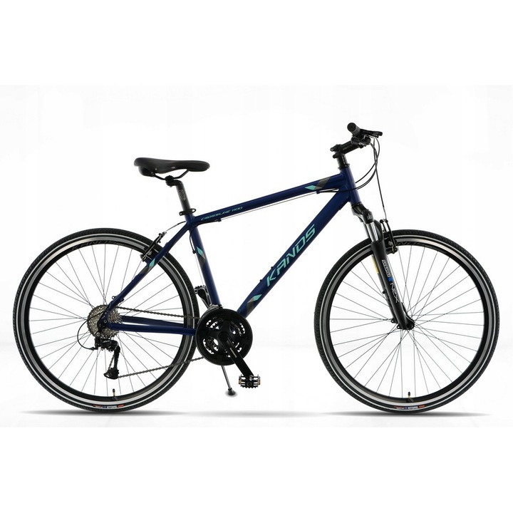 Bicicleta Cross Bike, KANDS, Aluminiu, 28', 21', Bleumarin