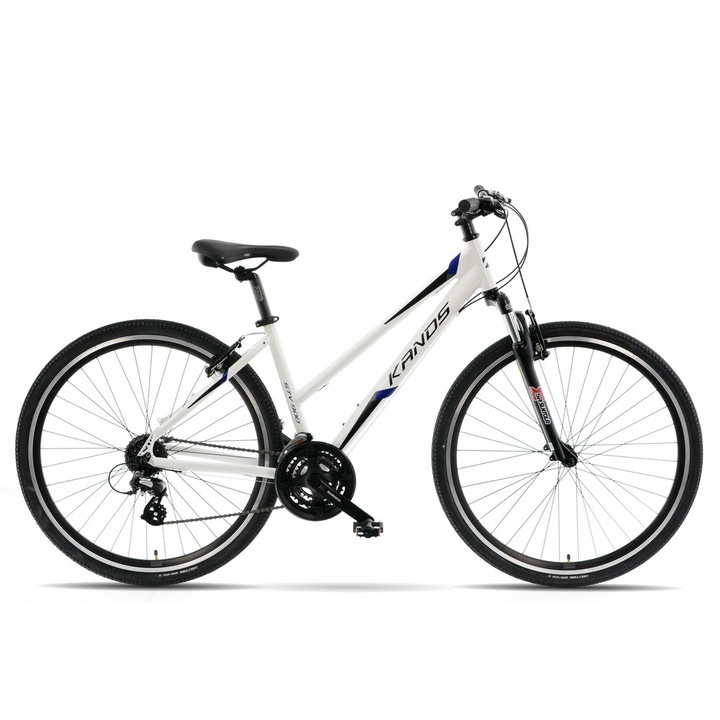 Bicicleta Cross Bike, KANDS, Aluminiu, 28', 17', Alb