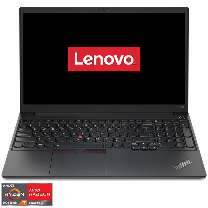 Laptop Lenovo ThinkPad E15 Gen 4 cu procesor AMD Ryzen™ 7 5825U pana la 4.5 GHz, 15.6", Full HD, IPS, 16GB DDR4, 512GB SSD, AMD Radeon™ Graphics, No OS, Black