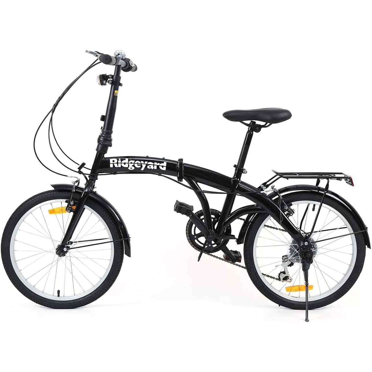 Bicicleta pliabila, 20 inch, 7 viteze, compact, otel carbon, negru