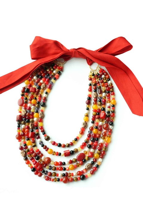 Colier Marrakech Cu Siraguri Multicolore - One size