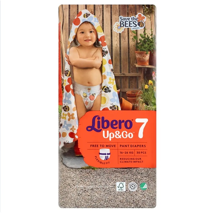 Scutece chilot Libero Up&Go Pants 7 XL+ 16-26 kg, 30 buc
