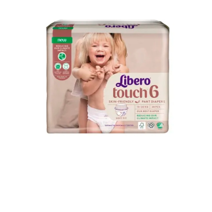Scutece chilotel copii Libero Touch Pant 6, 13-20 kg, 28 buc