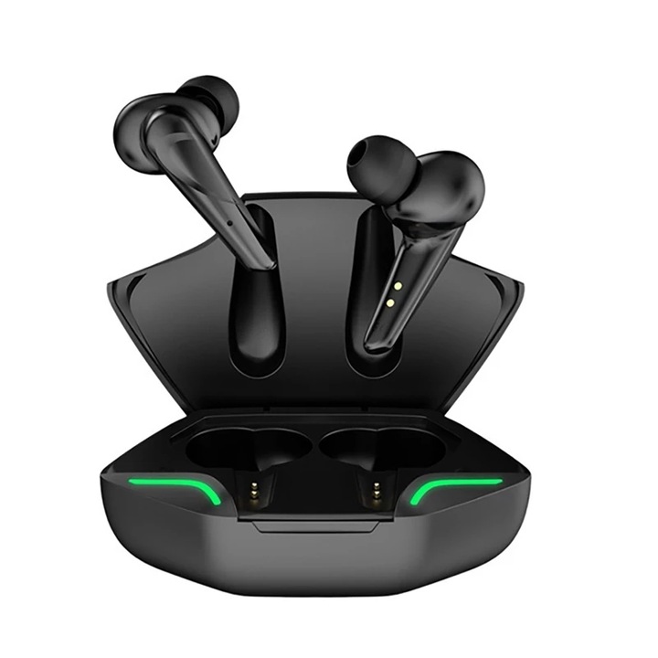 Слушалки X15 Pro, BT 5.2, Безжични, Високоговорител 8 mm - 32 ohm, Магнитен калъф за зареждане, Вграден HD микрофон, Покритие 10 м, Автономност 4 часа, Батерия 30 mAH, док 250 mAH, Тип- C, съвместим с iOS и Android, Черен