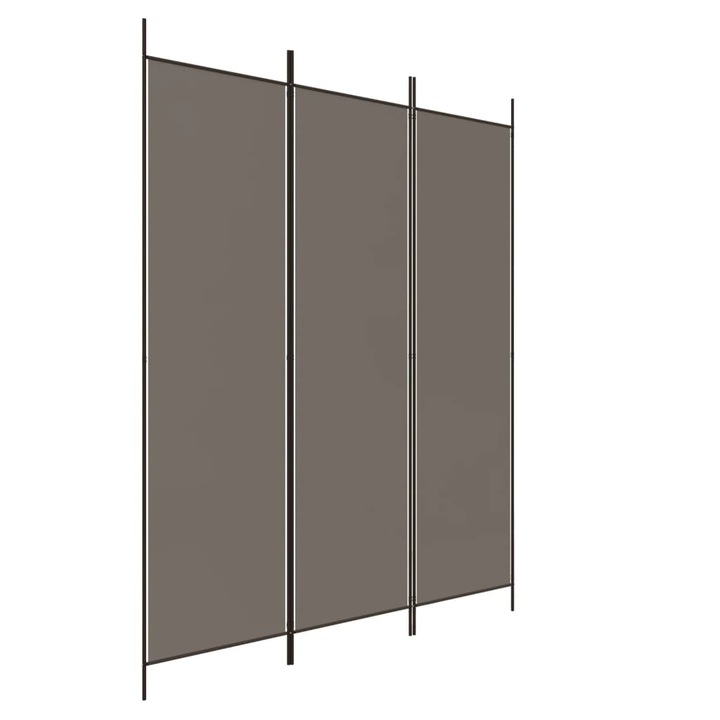 Параван за стая vidaXL, 3 панела, Антрацит, 150x200 cм, Текстил, 2.63 kg