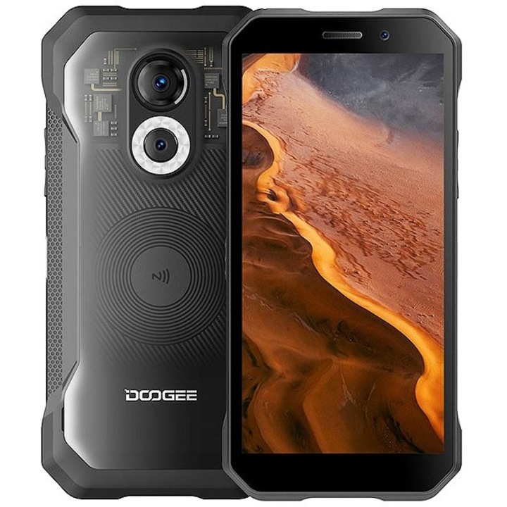 Смартфон Doogee S61 PRO, IP69, Mil-std-810g, 48MP + 20МР камера, 5180mAh, 6inch, 6GB RAM, 128GB, Android 12, Transperent