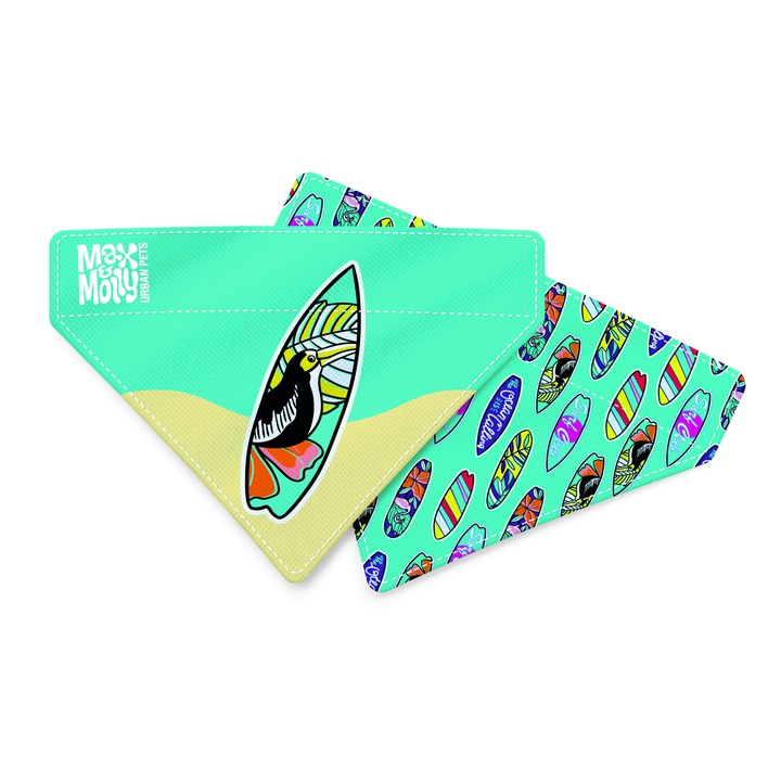 Bandana Reversibila pentru Caini Max & Molly, Aloha, Masura S