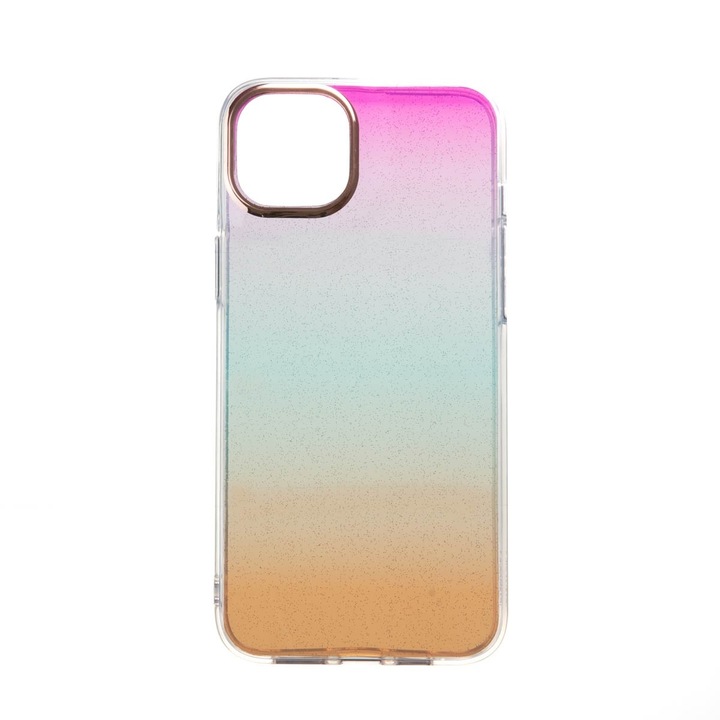 Capac Protectie Spate Colectia Fashion Compatibil Cu iPhone 14 Plus - Rainbow