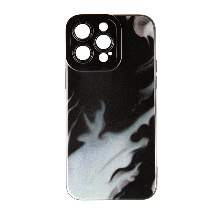 Capac Protectie Spate Colectia Soft Waves Compatibil Cu iPhone 14 Pro Max - Negru