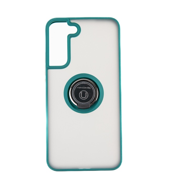 Capac Protectie Spate Colectia Soft Shape With Ring Compatibil Cu Samsung Galaxy S22 Plus - Verde