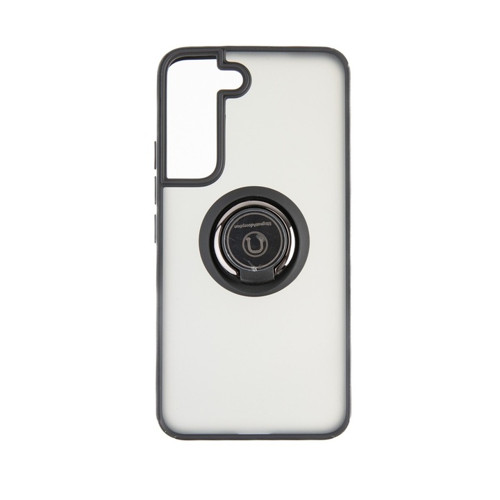 Capac Protectie Spate Colectia Soft Shape With Ring Compatibil Cu Samsung Galaxy S22 - Negru