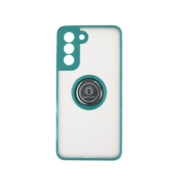 Capac Protectie Spate Colectia Soft Shape With Ring Compatibil Cu Samsung Galaxy S21 Fe - Verde