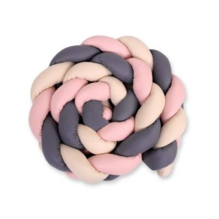 Protectie impletita pentru patut, My Sweet Baby, Bumbac, 360 cm, Multicolor