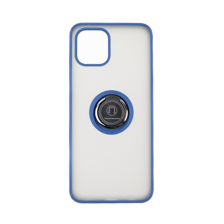 Capac Protectie Spate Colectia Soft Shape With Ring Compatibil Cu Samsung Galaxy A03 4G - Albastru