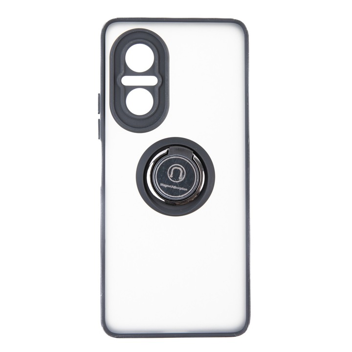 Capac Protectie Spate Colectia Soft Shape With Ring Compatibil Cu Huawei Nova 9 Se - Negru