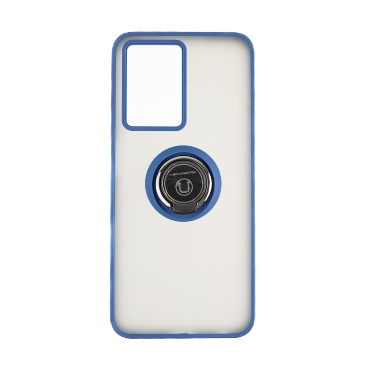 Capac Protectie Spate Colectia Soft Shape With Ring Compatibil Cu Oppo A77 5G - Albastru