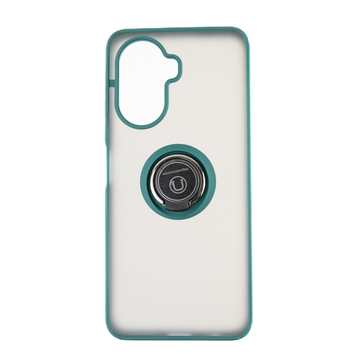 Capac Protectie Spate Colectia Soft Shape With Ring Compatibil Cu Huawei Nova Y70 - Verde
