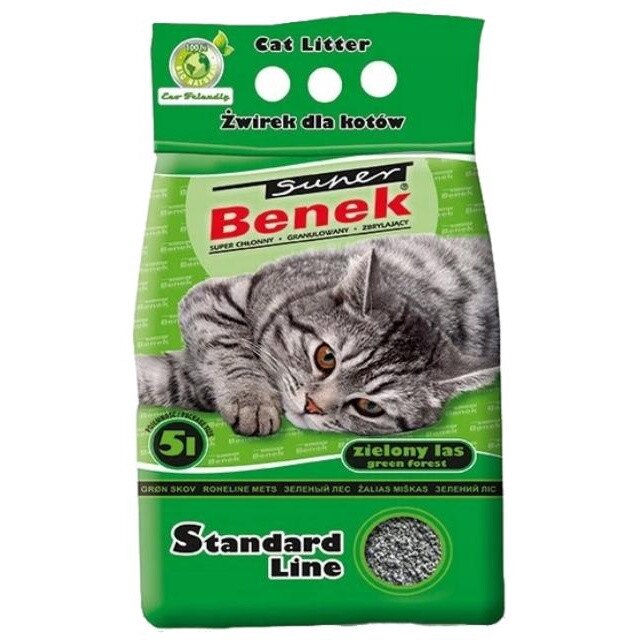 Котешка тоалетна, Super Benek Universal, Бетонова глина, Аромат на гора ...