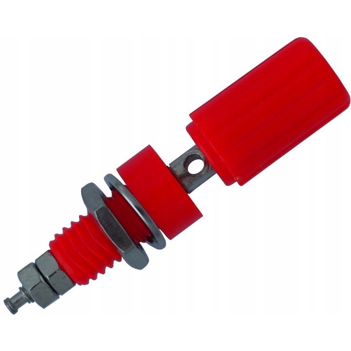 Banán csatlakozó a hangszóróhoz, 4 mm, piros