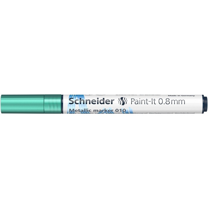 Маркер SchneiderPaint-It 010, Металик, 0.8 мм, Зелен металик