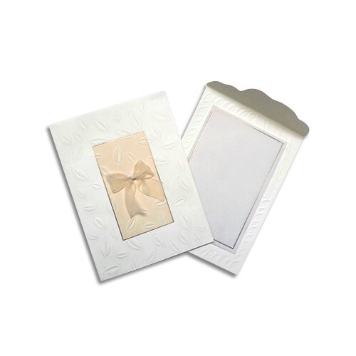 Invitatie de nunta ivoire cu funda, 34059