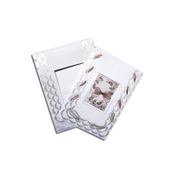 Invitatie de nunta alba cu panglica , 33714 Invitatie de nunta alba cu panglica , 33714