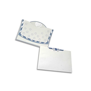 Invitatie de nunta alba cu detalii bleumarin si argintii, 46306 Invitatie de nunta alba cu detalii bleumarin si argintii, 46306