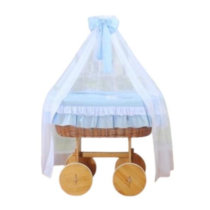 Кошче с балдахин, My Sweet Baby, Ракита/Памук, Син