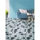 Vinyl szőnyeg, PVC, indiai nyilak, Kék, 60 cm x 90 cm, 010260360570000020445