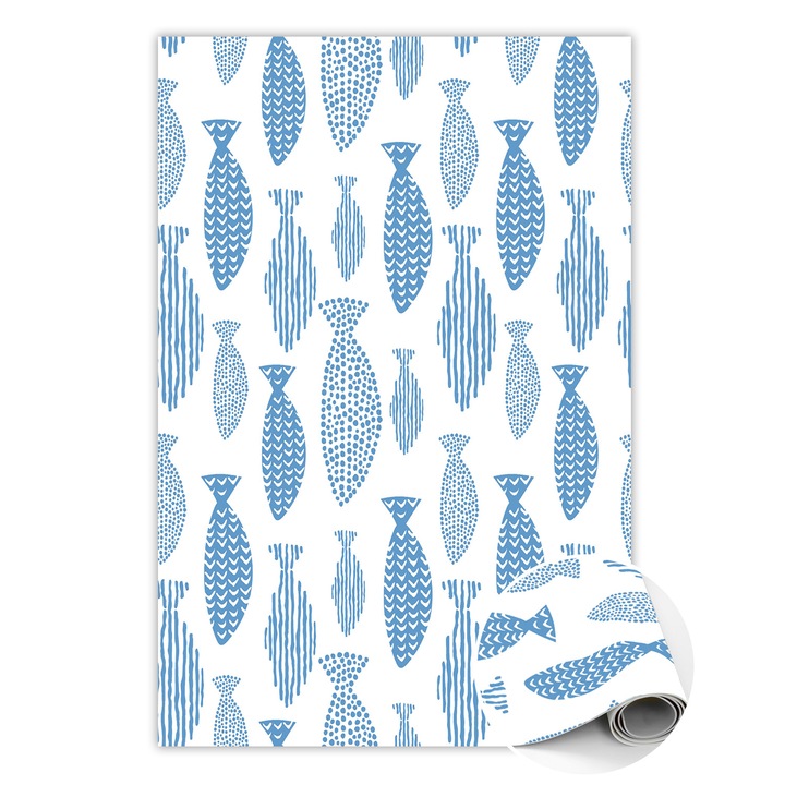 Vinyl szőnyeg, PVC, hal, Fehér, 150 cm x 225 cm, 010260360300000020423