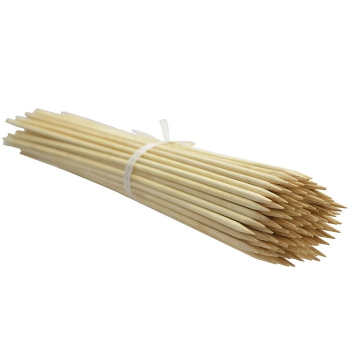 Комплект от 100 бамбукови пръчки Dixiestore, 60 см 6 мм