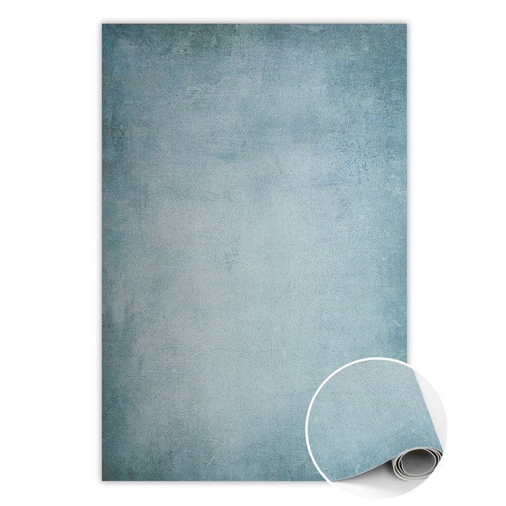 Covor de vinil, PVC, Beton albastru, Gri, 120 cm x 180 cm, 010260360160000019880